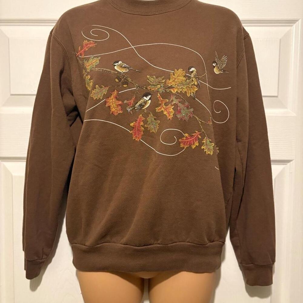 Brown vintage crewneck sweatshirt with